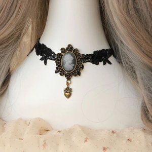 Vintage Gothic Choker Necklace Jewelry Lace & Pendant Women Accessories